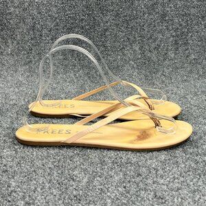 Tkees Foundations Sandals Women's 8 Tan Thin Strap Minimalist Thong‎ Flip Flops